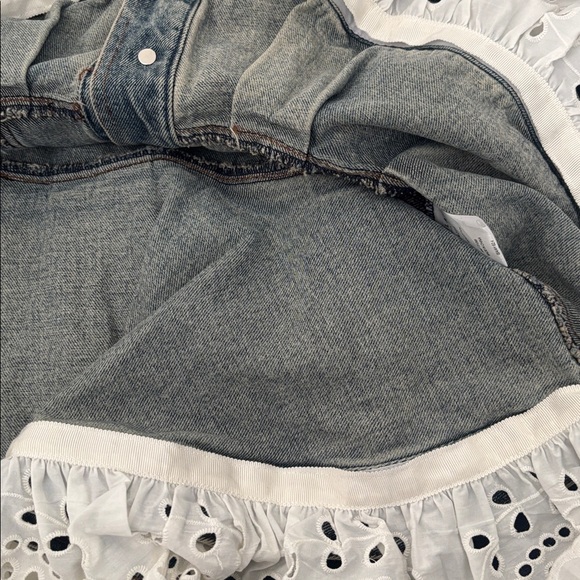 Beulah Blue Denim Jacket with White Lace Hem
( New ) - Picture 10 of 10